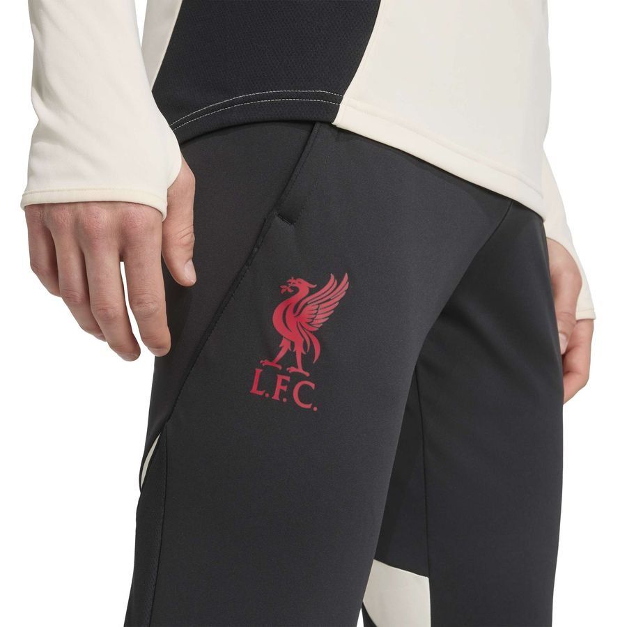 Liverpool Training Trousers Tiro 25 - Black/Strawberry Red - Men's-SoccerKits Hub | Buy Soccer Jerseys Online
